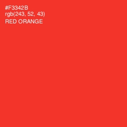 #F3342B - Red Orange Color Image